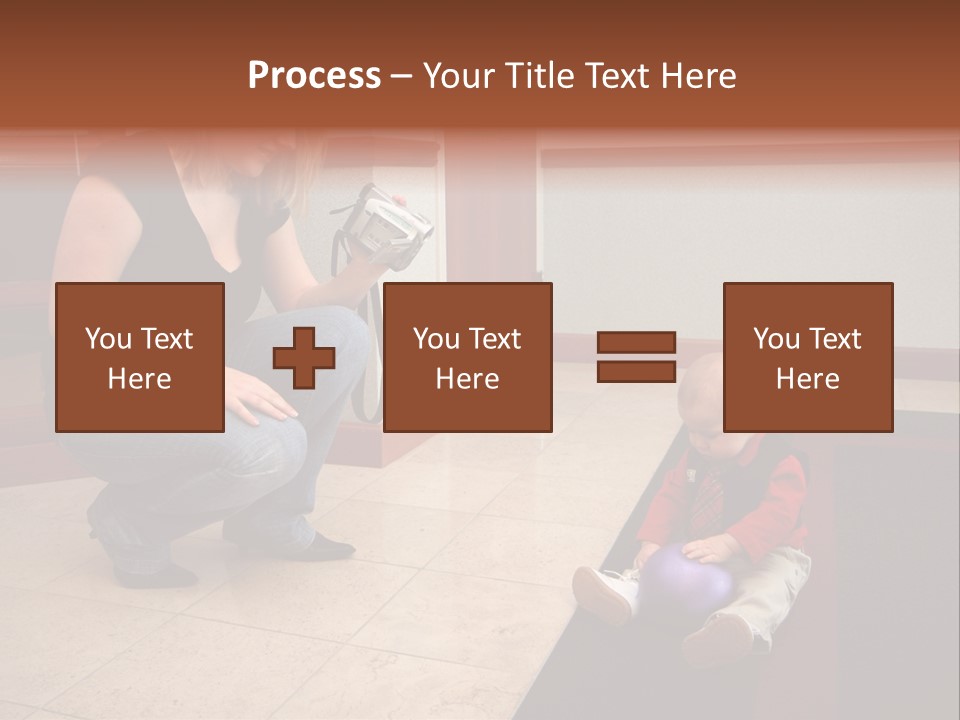 A Mother With Her Son Inside Their Home PowerPoint Template
