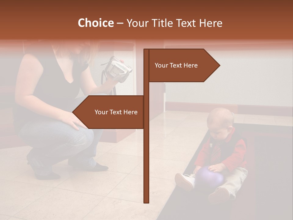 A Mother With Her Son Inside Their Home PowerPoint Template
