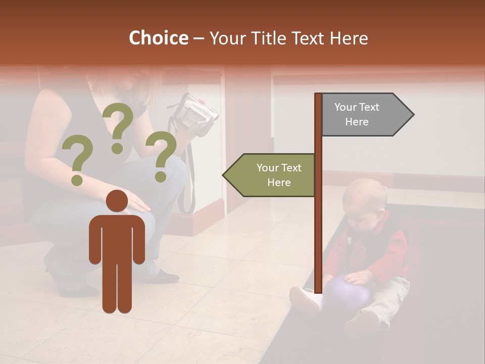 A Mother With Her Son Inside Their Home PowerPoint Template