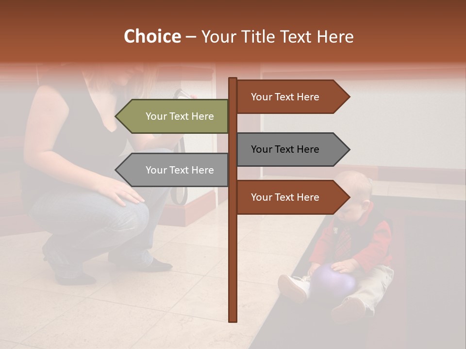 A Mother With Her Son Inside Their Home PowerPoint Template