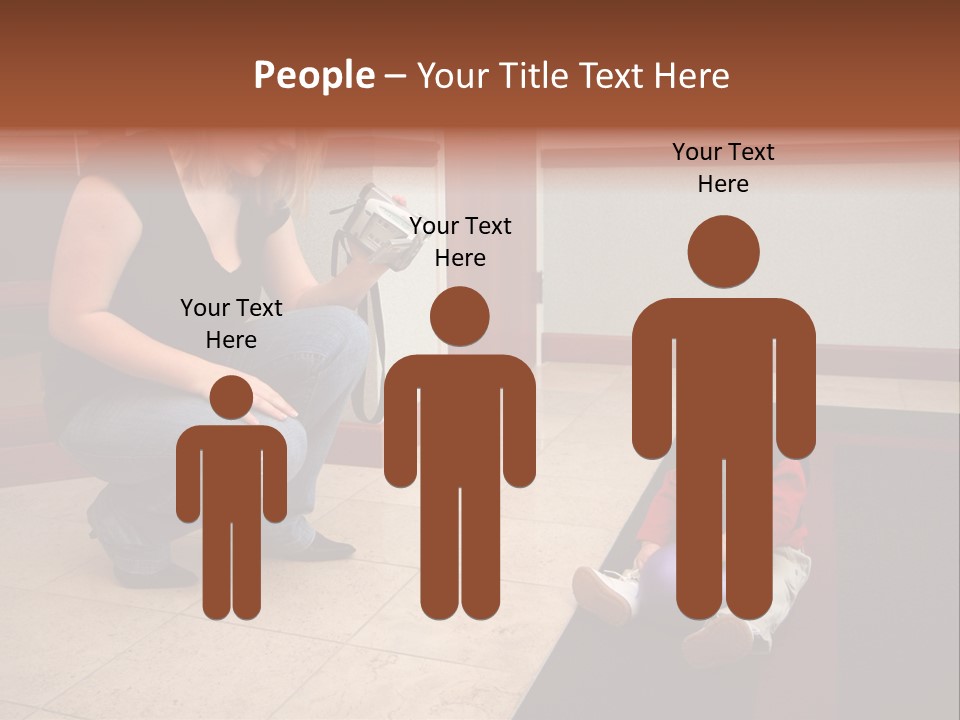 A Mother With Her Son Inside Their Home PowerPoint Template