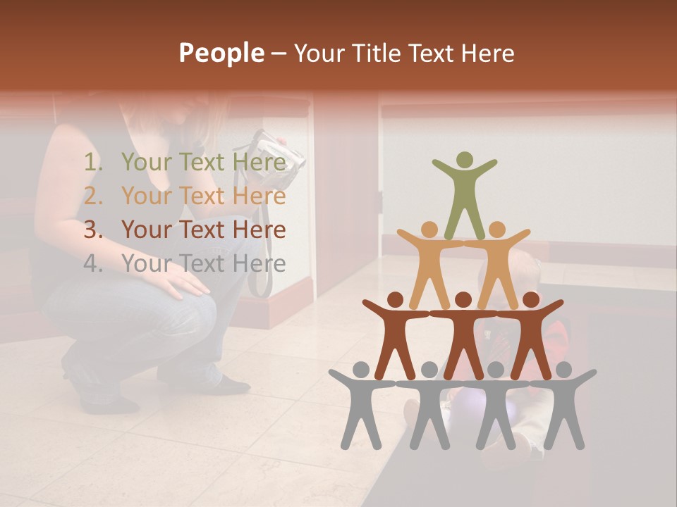 A Mother With Her Son Inside Their Home PowerPoint Template