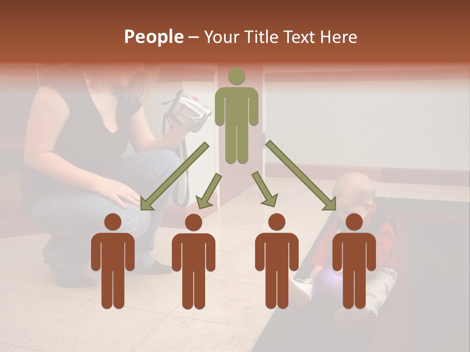 A Mother With Her Son Inside Their Home PowerPoint Template