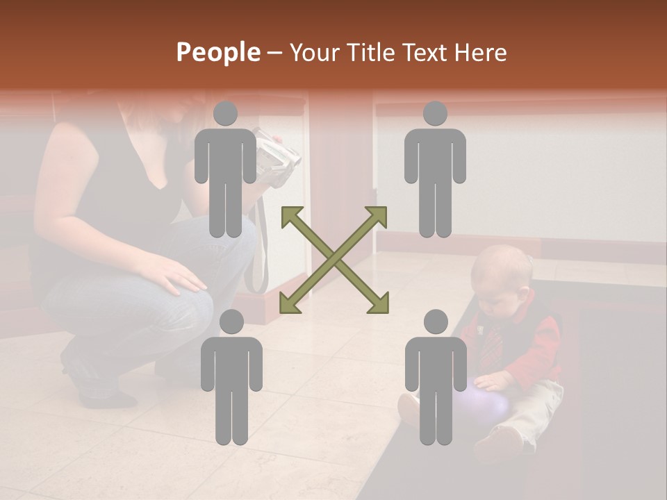 A Mother With Her Son Inside Their Home PowerPoint Template