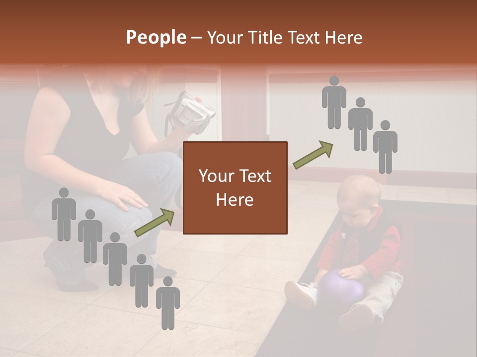 A Mother With Her Son Inside Their Home PowerPoint Template