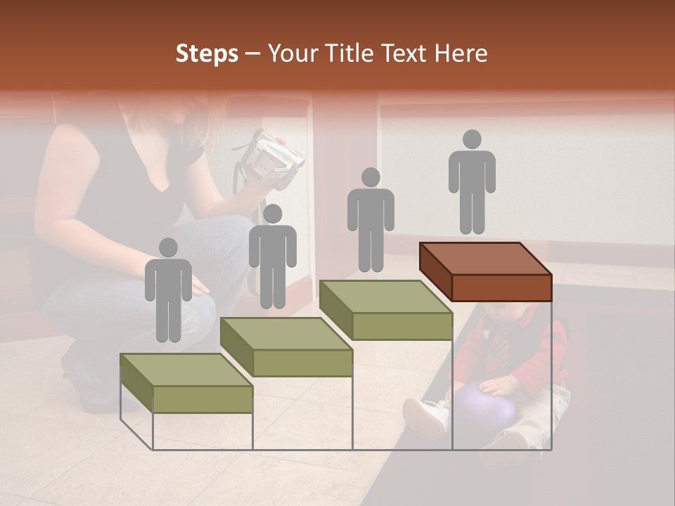 A Mother With Her Son Inside Their Home PowerPoint Template