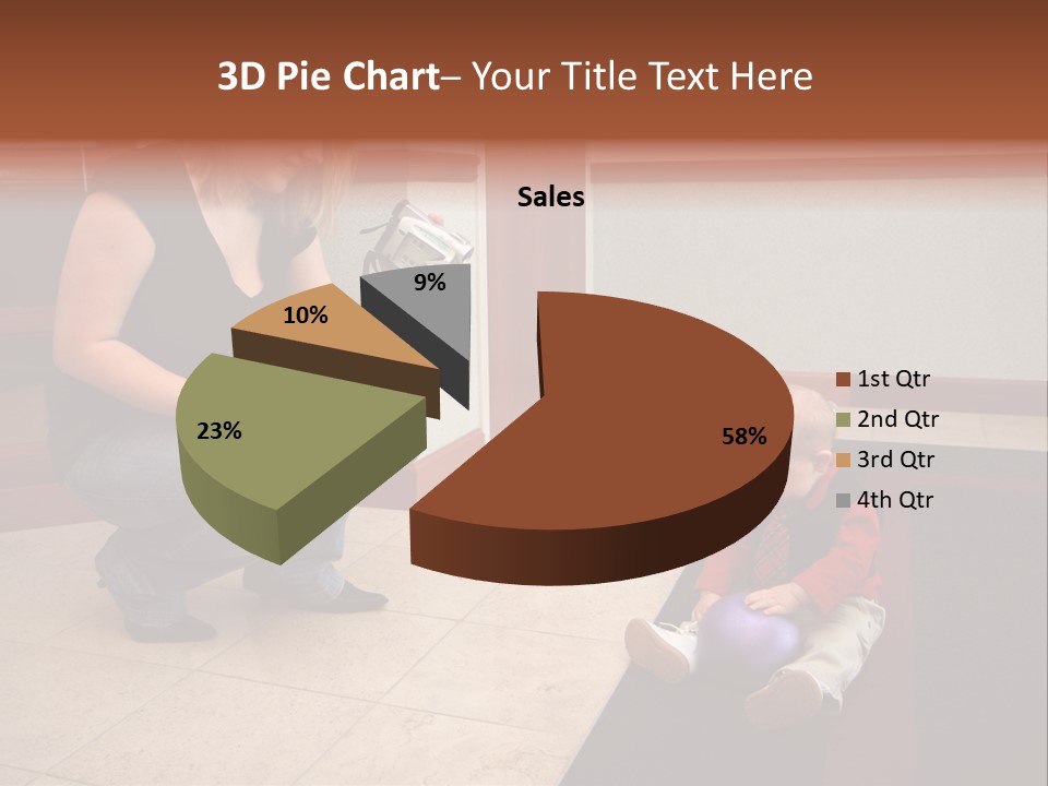 A Mother With Her Son Inside Their Home PowerPoint Template