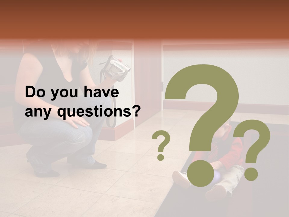 A Mother With Her Son Inside Their Home PowerPoint Template