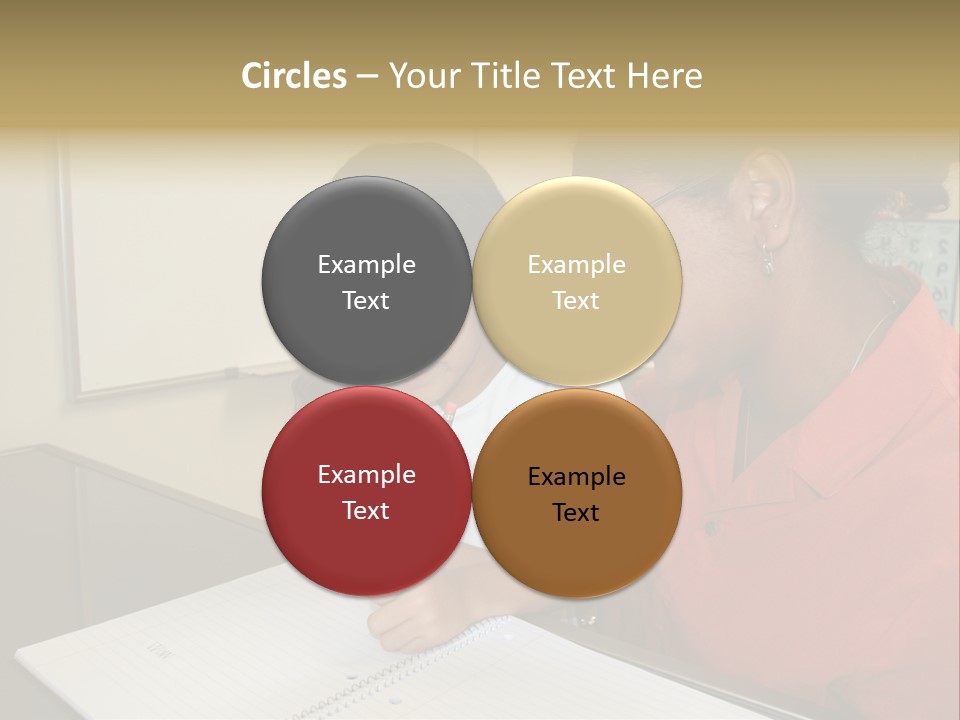 Young Girl And Teacher At Computer PowerPoint Template