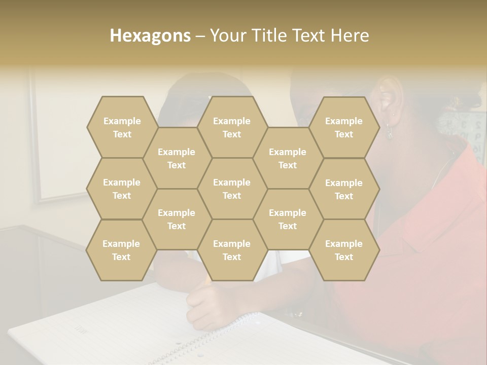 Young Girl And Teacher At Computer PowerPoint Template