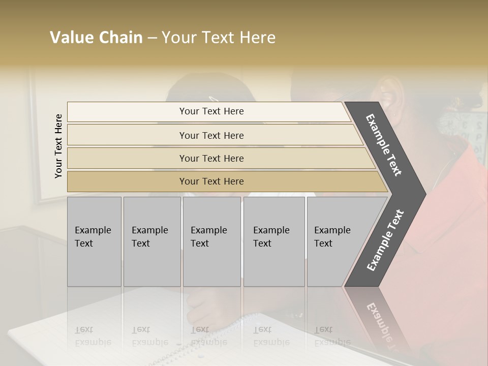 Young Girl And Teacher At Computer PowerPoint Template