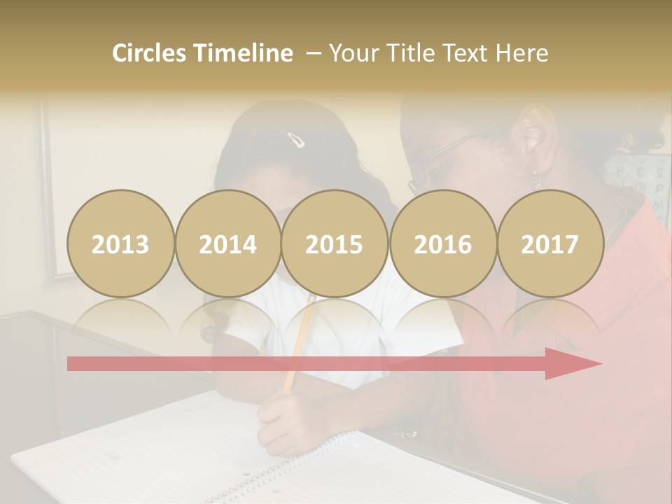 Young Girl And Teacher At Computer PowerPoint Template