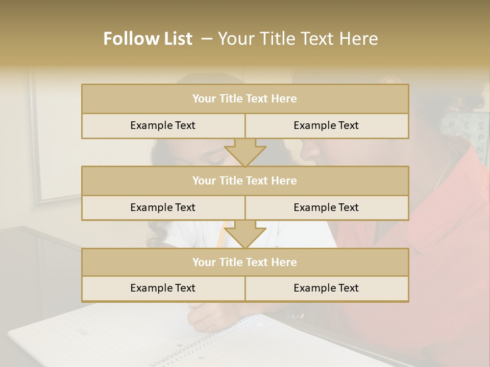 Young Girl And Teacher At Computer PowerPoint Template
