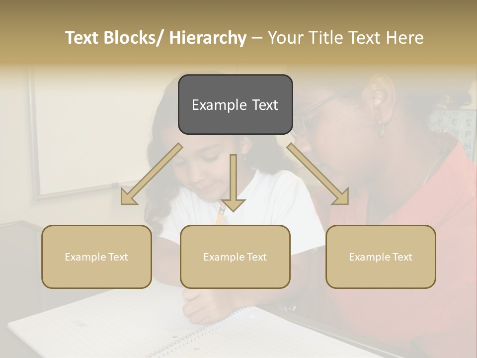 Young Girl And Teacher At Computer PowerPoint Template