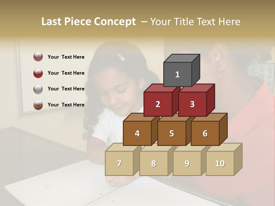 Young Girl And Teacher At Computer PowerPoint Template