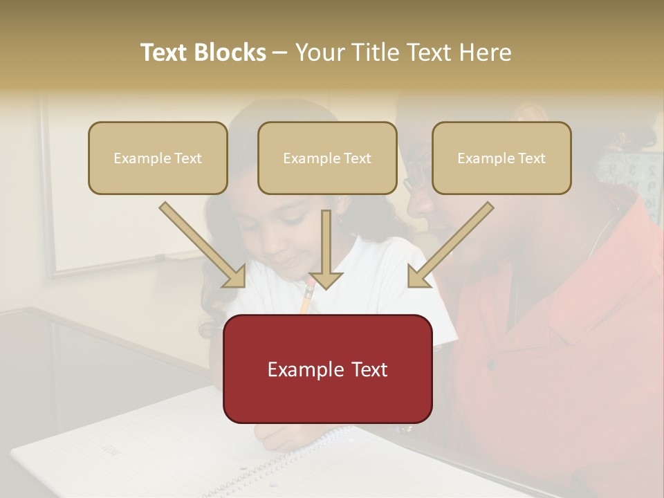 Young Girl And Teacher At Computer PowerPoint Template
