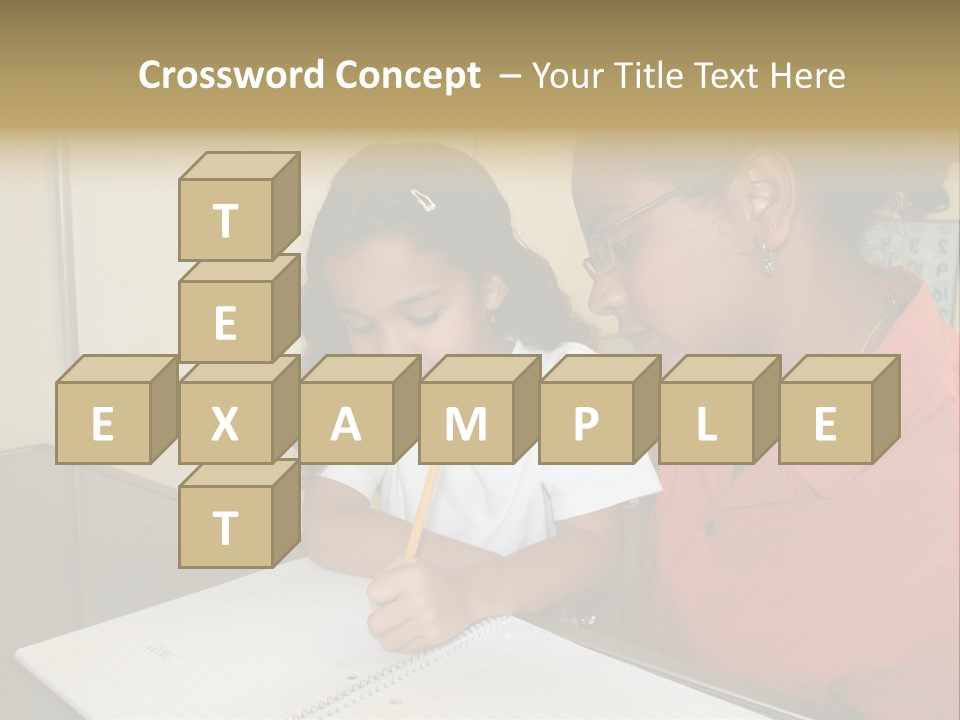 Young Girl And Teacher At Computer PowerPoint Template