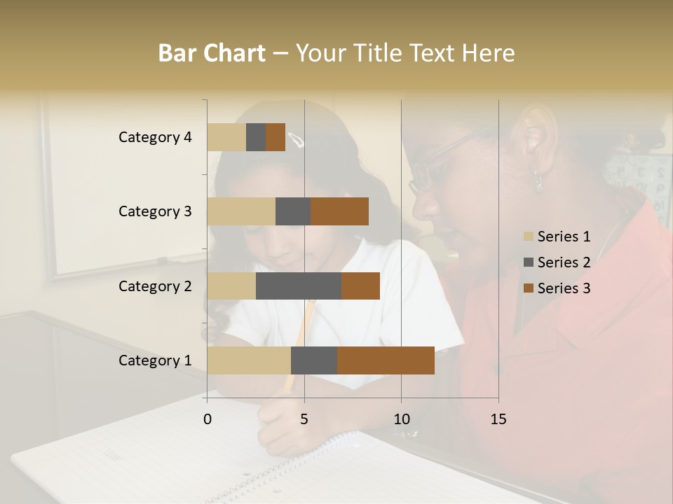 Young Girl And Teacher At Computer PowerPoint Template