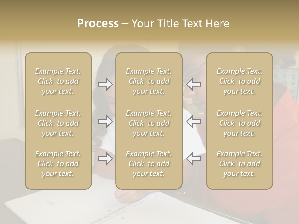 Young Girl And Teacher At Computer PowerPoint Template