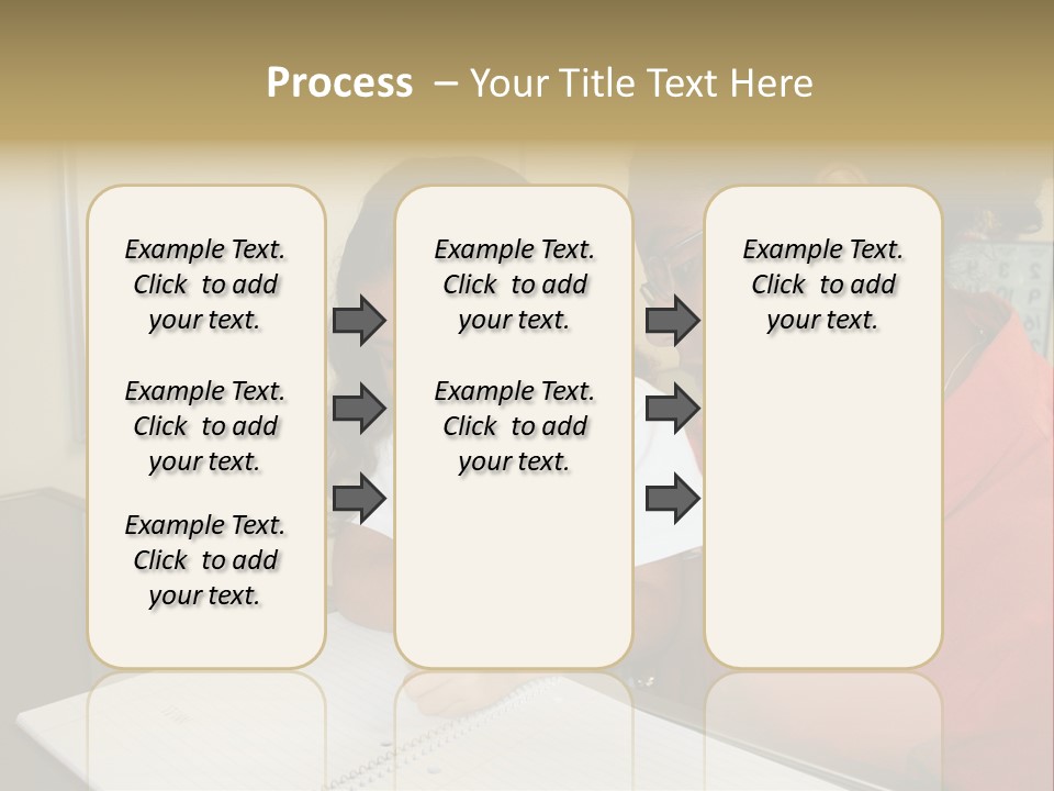Young Girl And Teacher At Computer PowerPoint Template