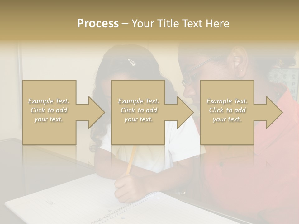 Young Girl And Teacher At Computer PowerPoint Template
