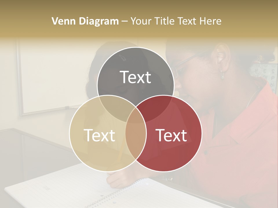 Young Girl And Teacher At Computer PowerPoint Template