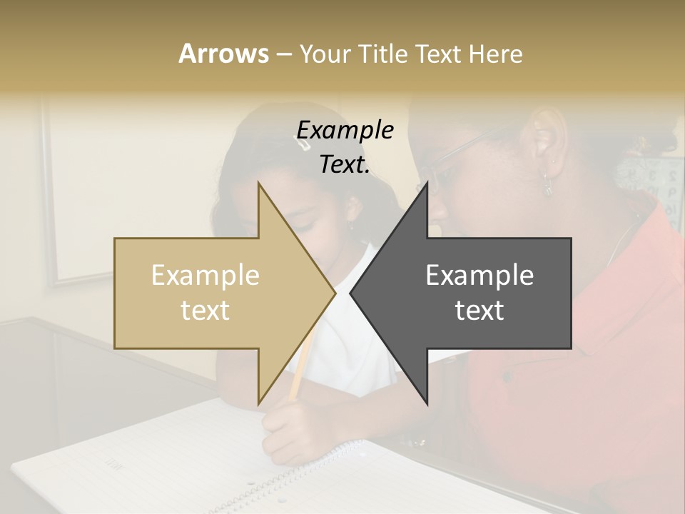 Young Girl And Teacher At Computer PowerPoint Template