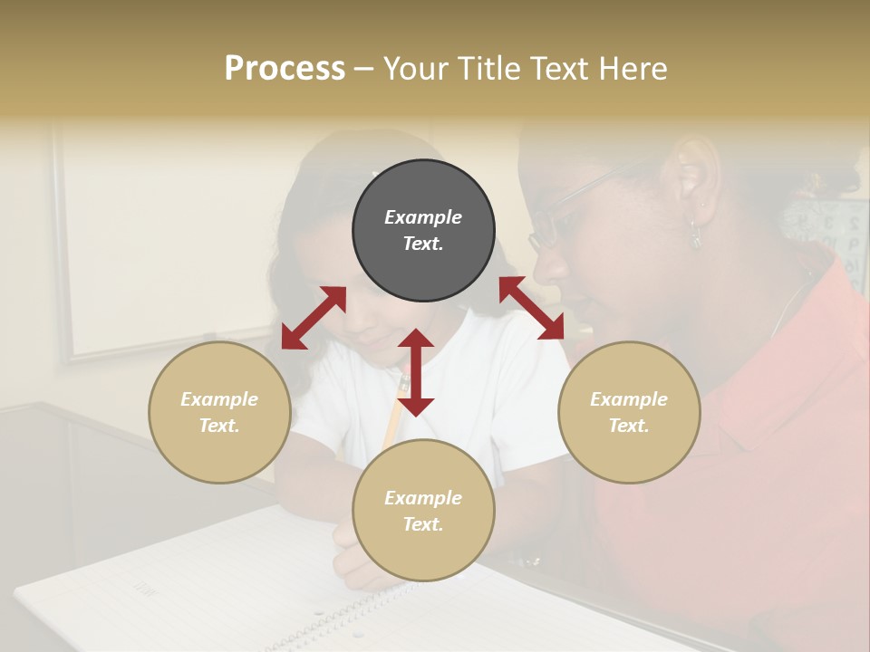 Young Girl And Teacher At Computer PowerPoint Template