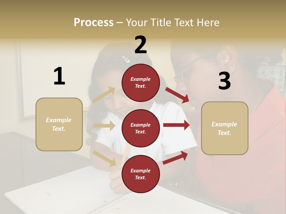 Young Girl And Teacher At Computer PowerPoint Template