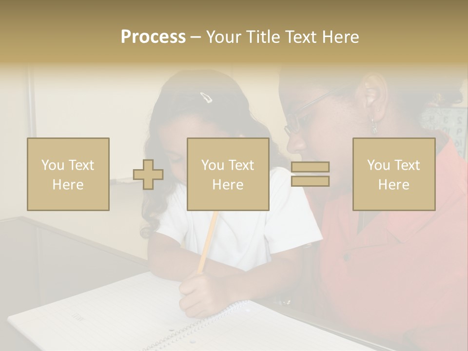 Young Girl And Teacher At Computer PowerPoint Template