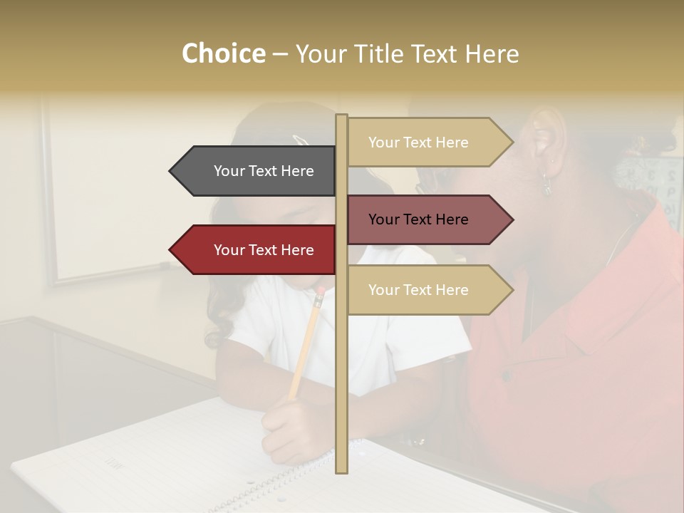 Young Girl And Teacher At Computer PowerPoint Template