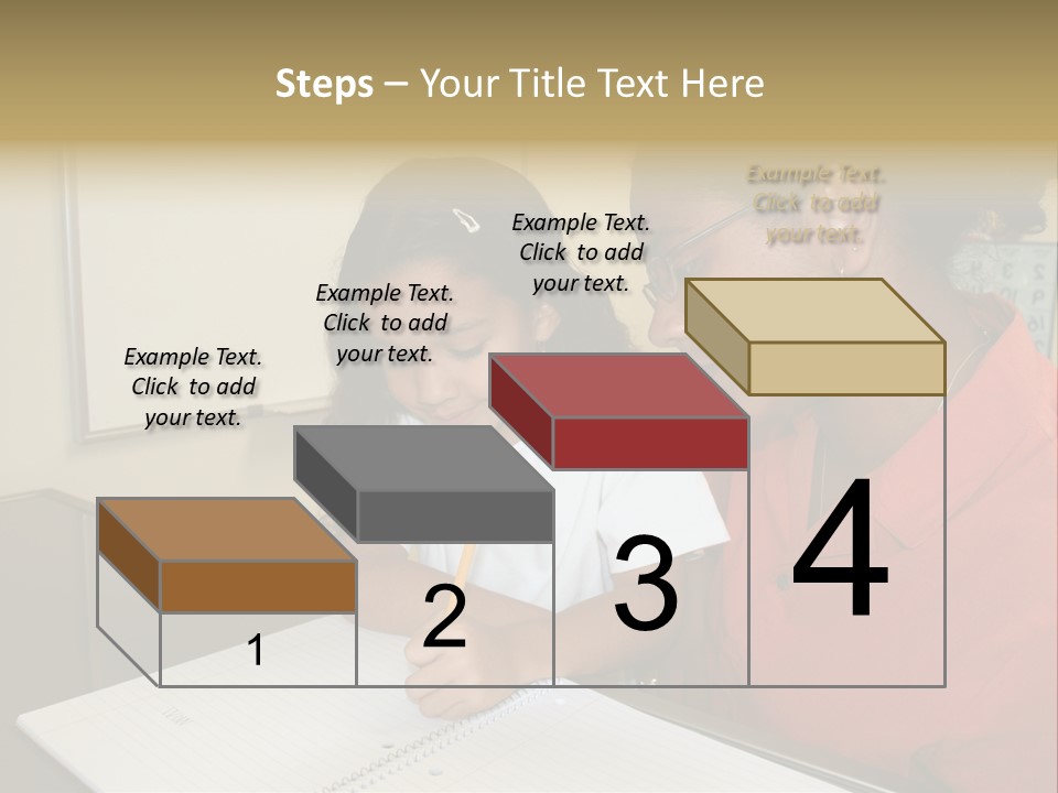Young Girl And Teacher At Computer PowerPoint Template
