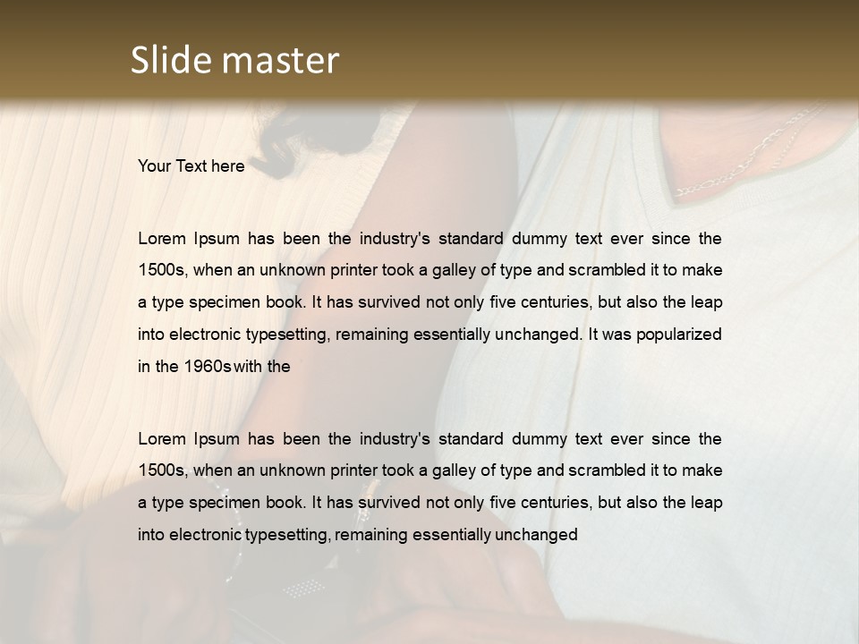 Father And Daughter On Computer PowerPoint Template