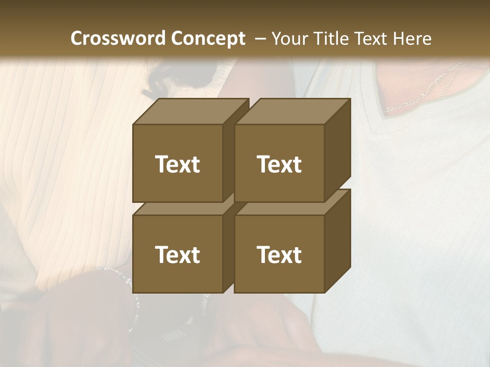 Father And Daughter On Computer PowerPoint Template