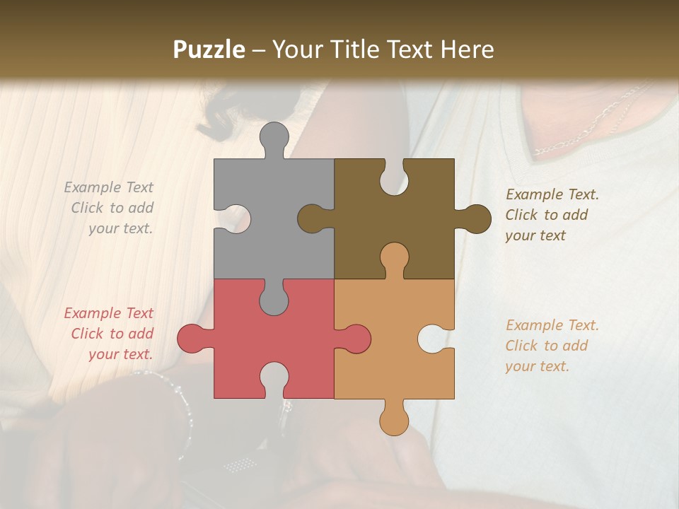 Father And Daughter On Computer PowerPoint Template