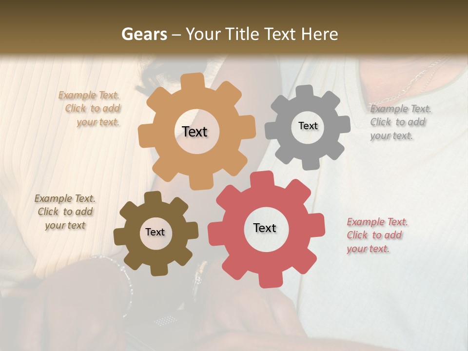 Father And Daughter On Computer PowerPoint Template