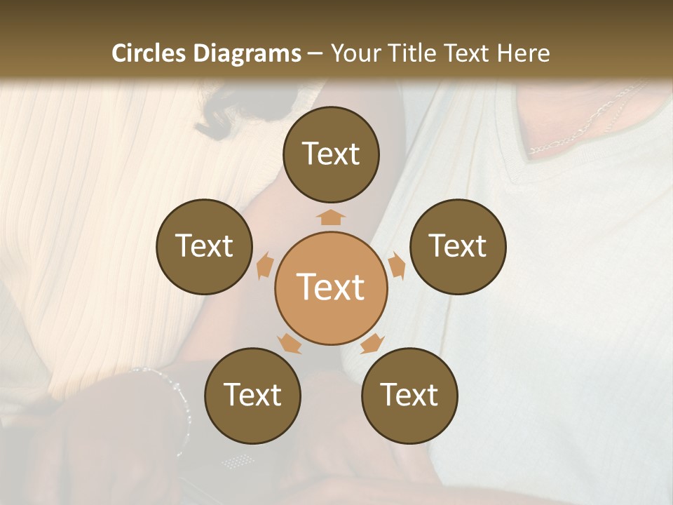 Father And Daughter On Computer PowerPoint Template