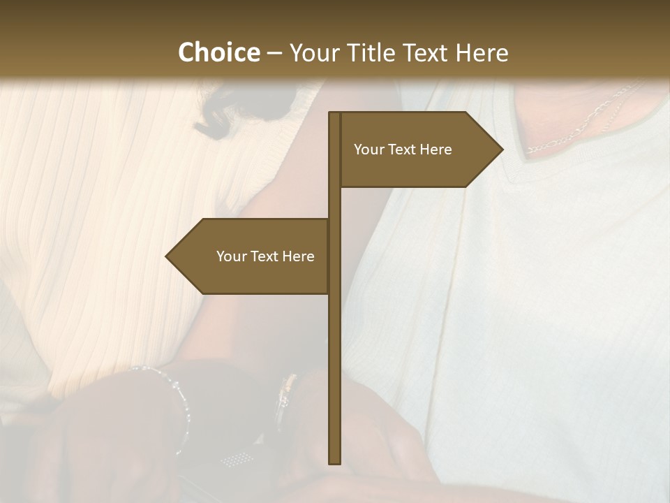 Father And Daughter On Computer PowerPoint Template