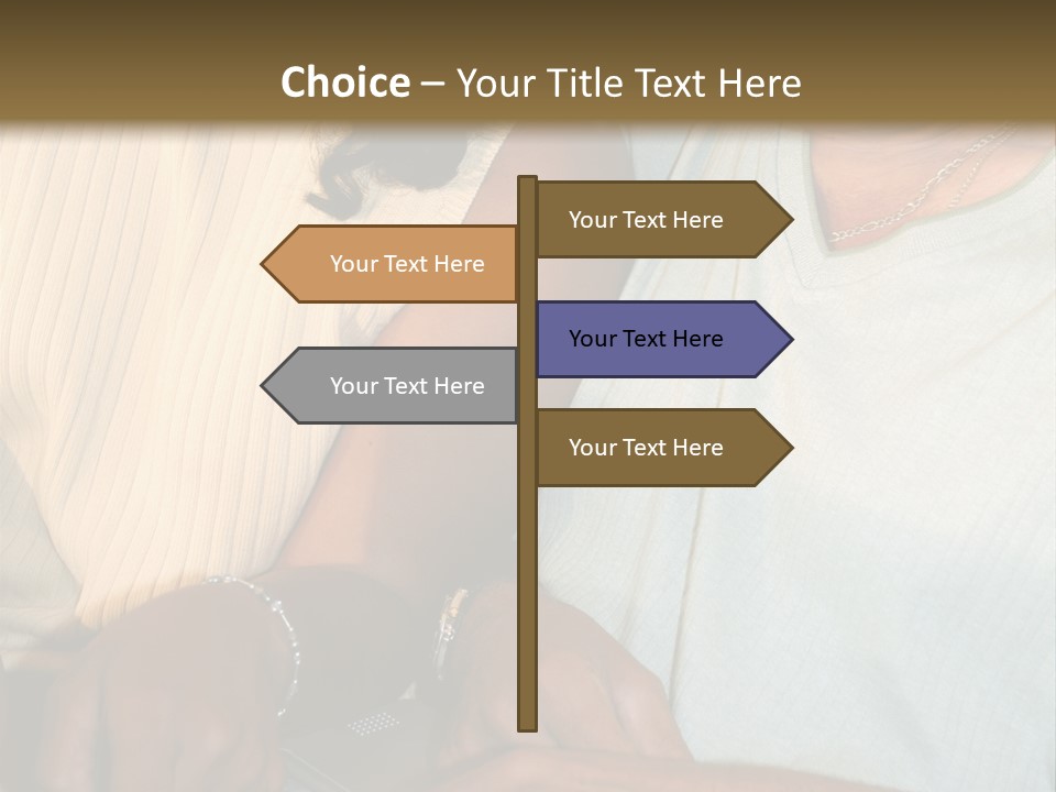 Father And Daughter On Computer PowerPoint Template