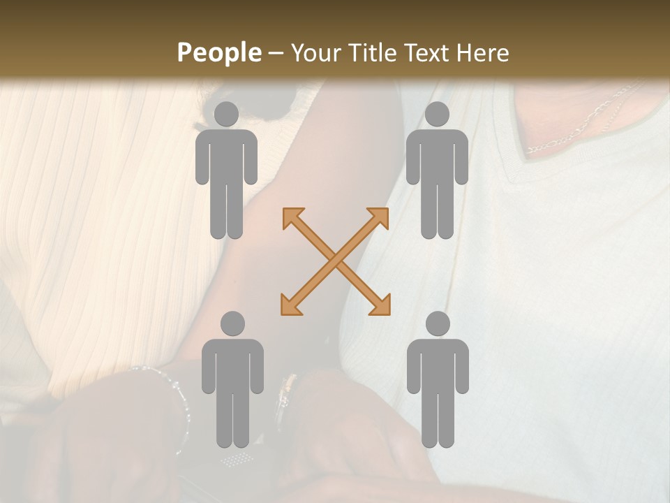 Father And Daughter On Computer PowerPoint Template