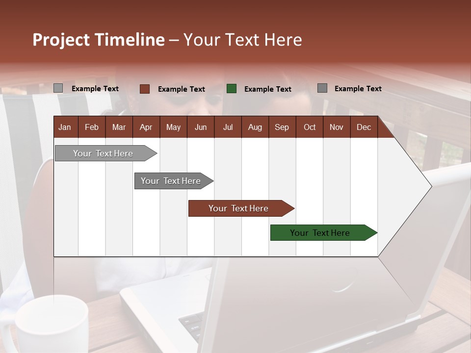 A Mother With Her Children Use The Computer PowerPoint Template