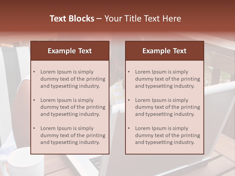 A Mother With Her Children Use The Computer PowerPoint Template