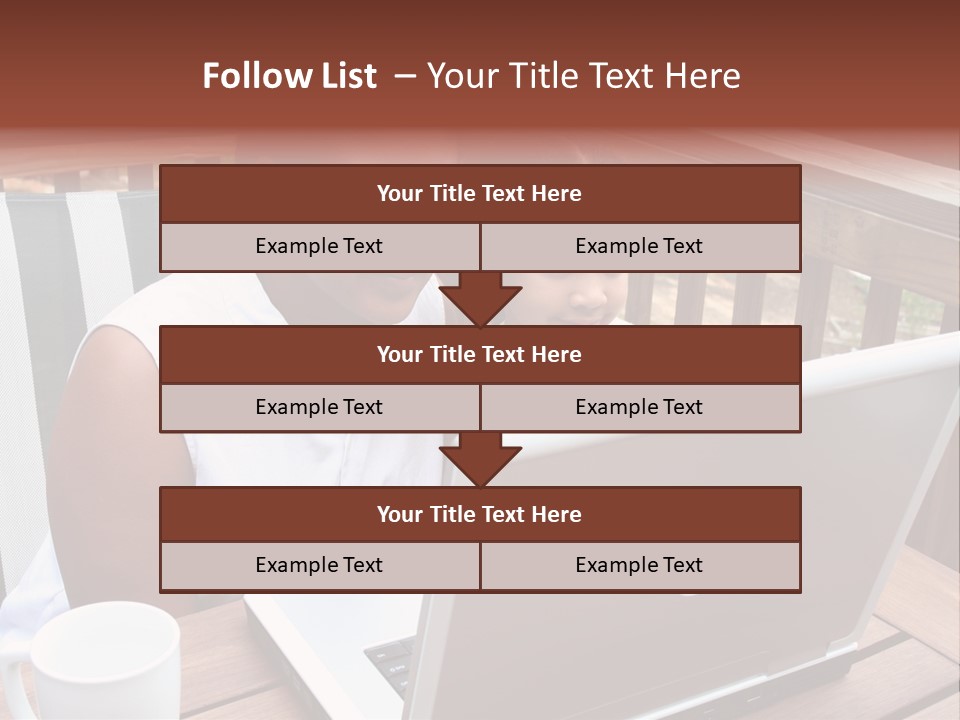 A Mother With Her Children Use The Computer PowerPoint Template