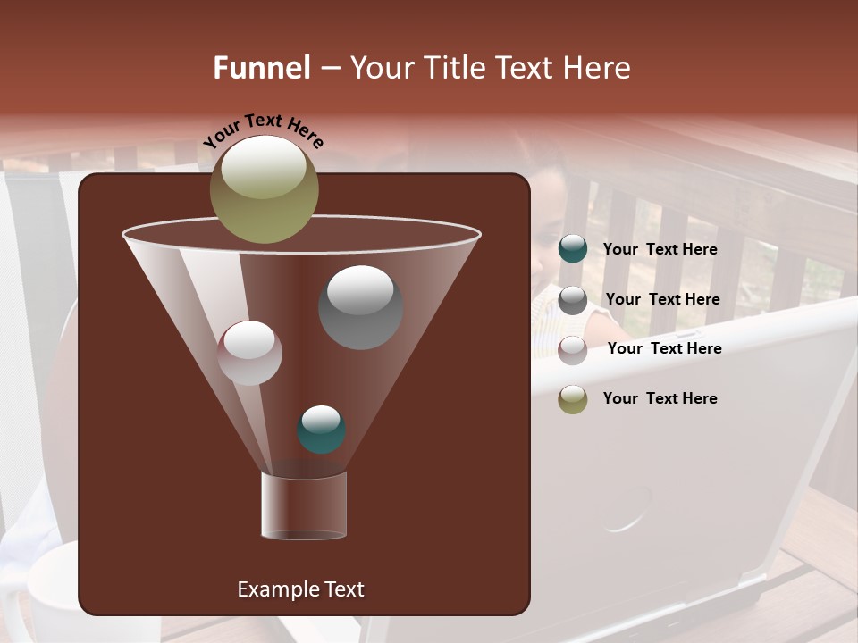 A Mother With Her Children Use The Computer PowerPoint Template