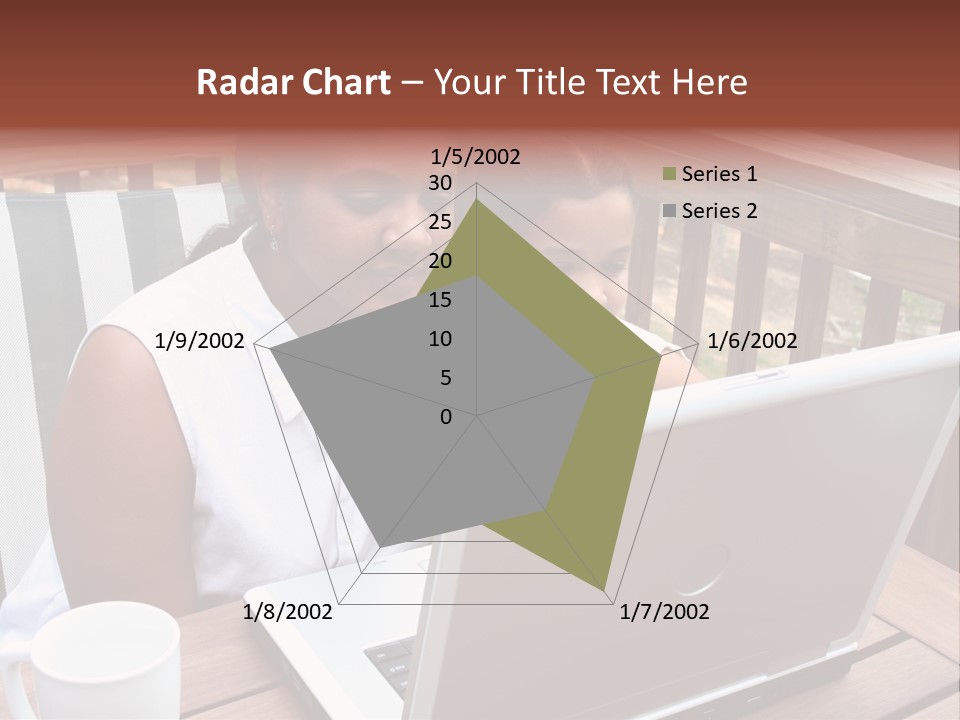 A Mother With Her Children Use The Computer PowerPoint Template