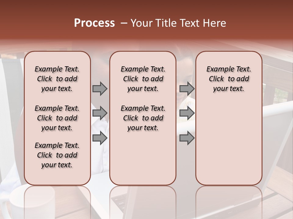 A Mother With Her Children Use The Computer PowerPoint Template