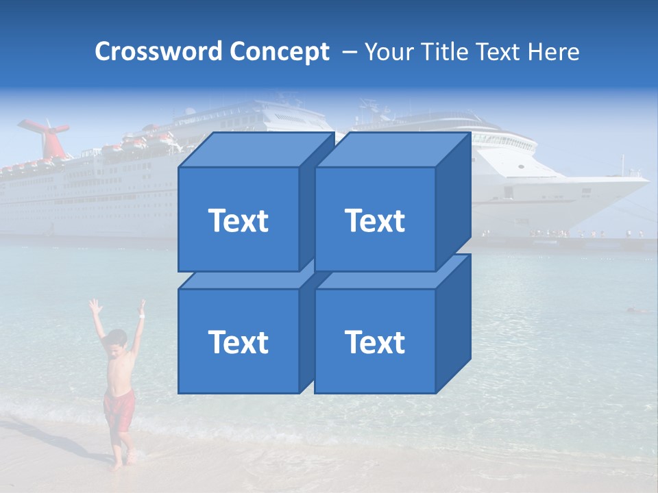 Crystal Clear Beach With Nice Blue Water PowerPoint Template