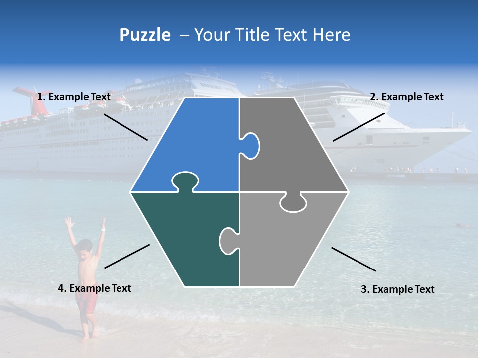 Crystal Clear Beach With Nice Blue Water PowerPoint Template