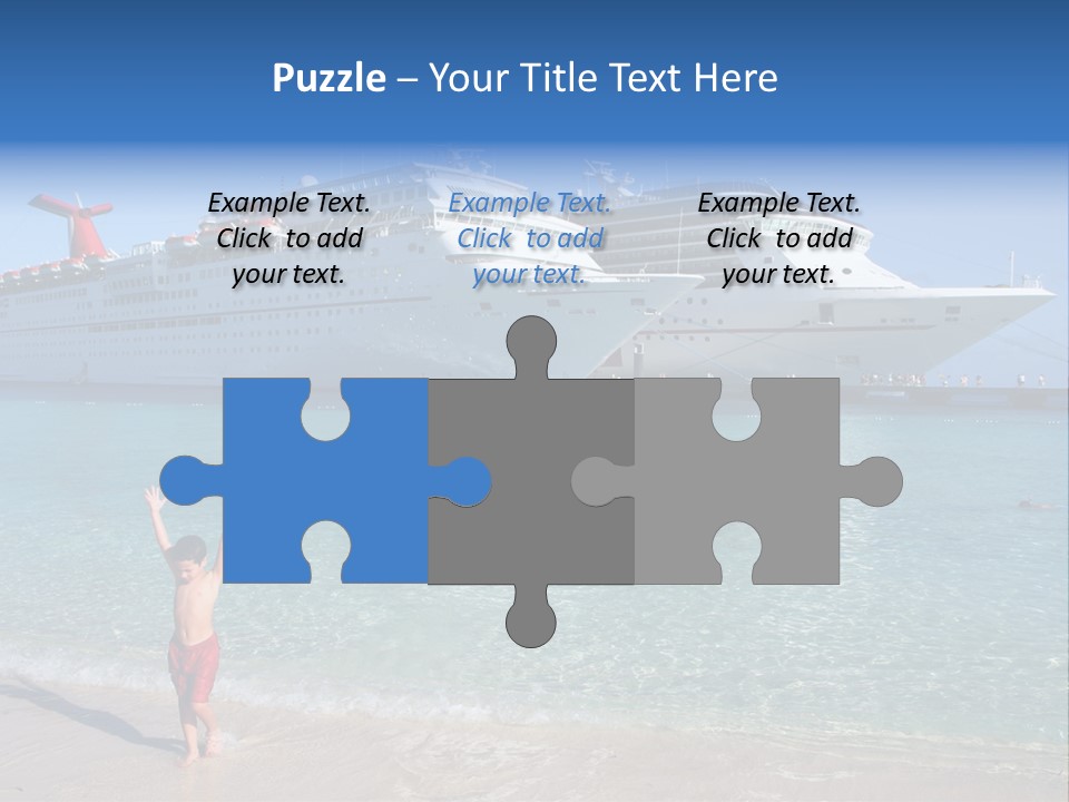 Crystal Clear Beach With Nice Blue Water PowerPoint Template