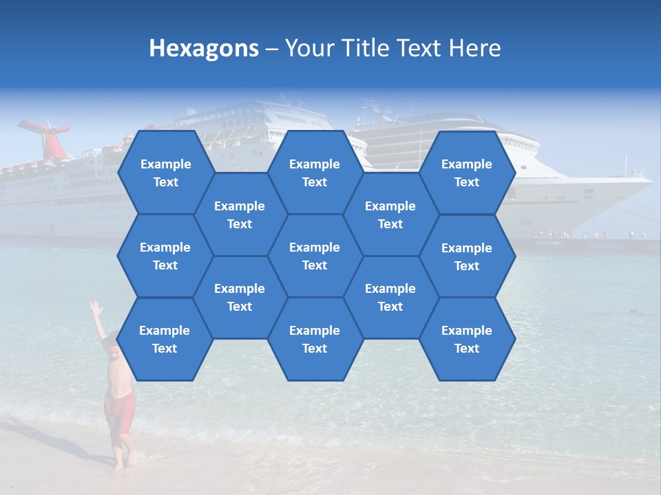 Crystal Clear Beach With Nice Blue Water PowerPoint Template